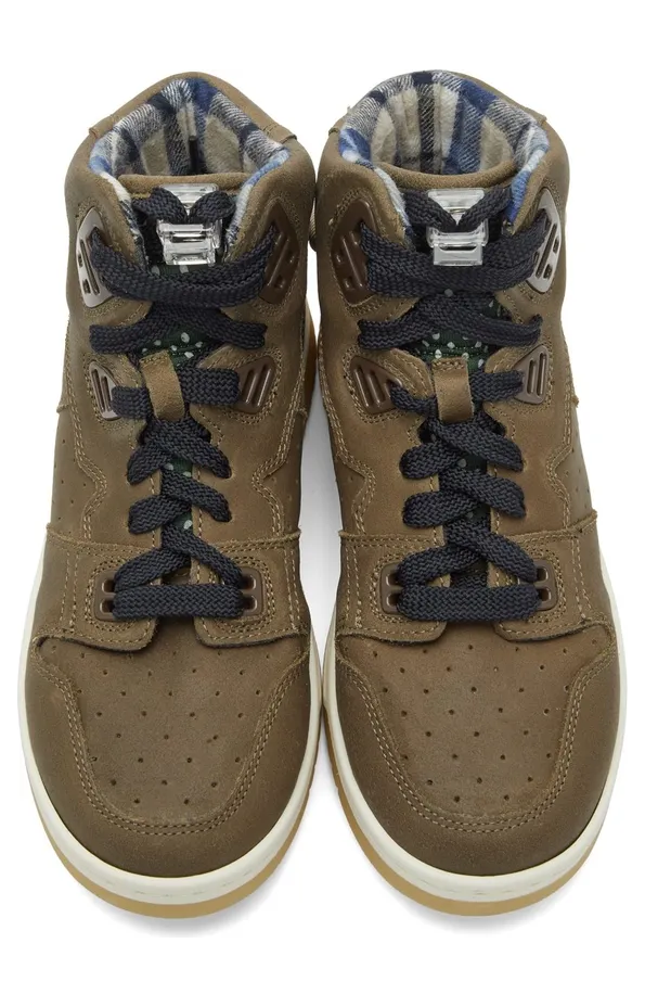 Acne Studios Brown Suede High-Top Sneakers (AD0410-) (5)