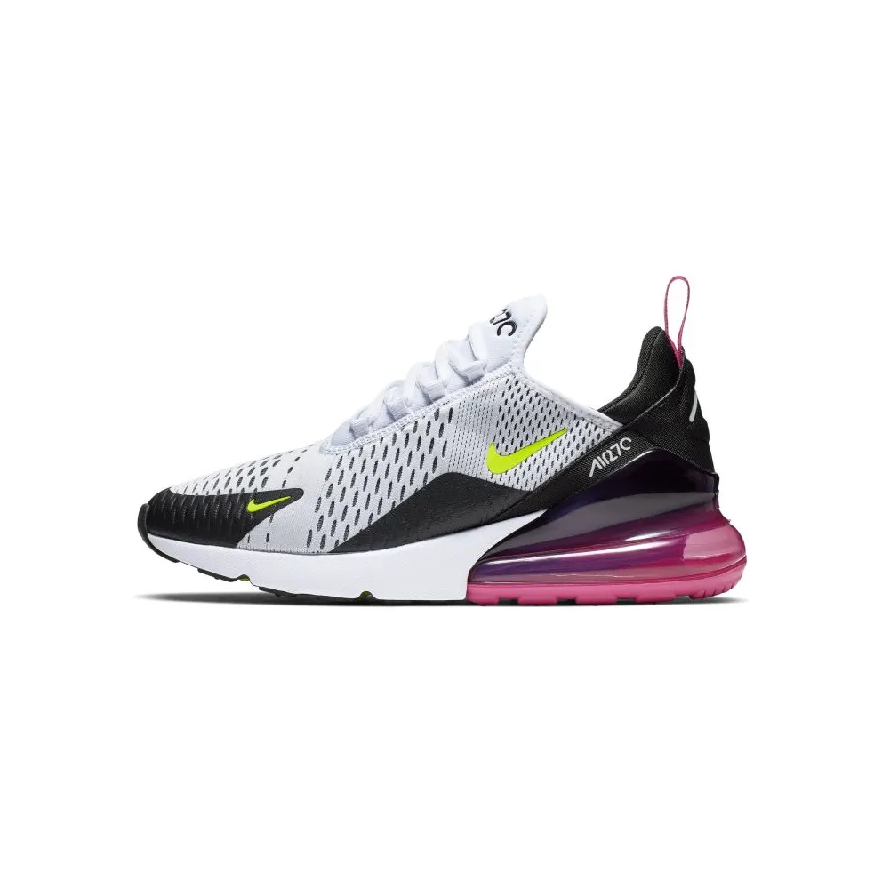 Nike Air Max 270 White Black Fuchsia Volt White/Black-Laser Fuchsia-Volt (AH8050-109)