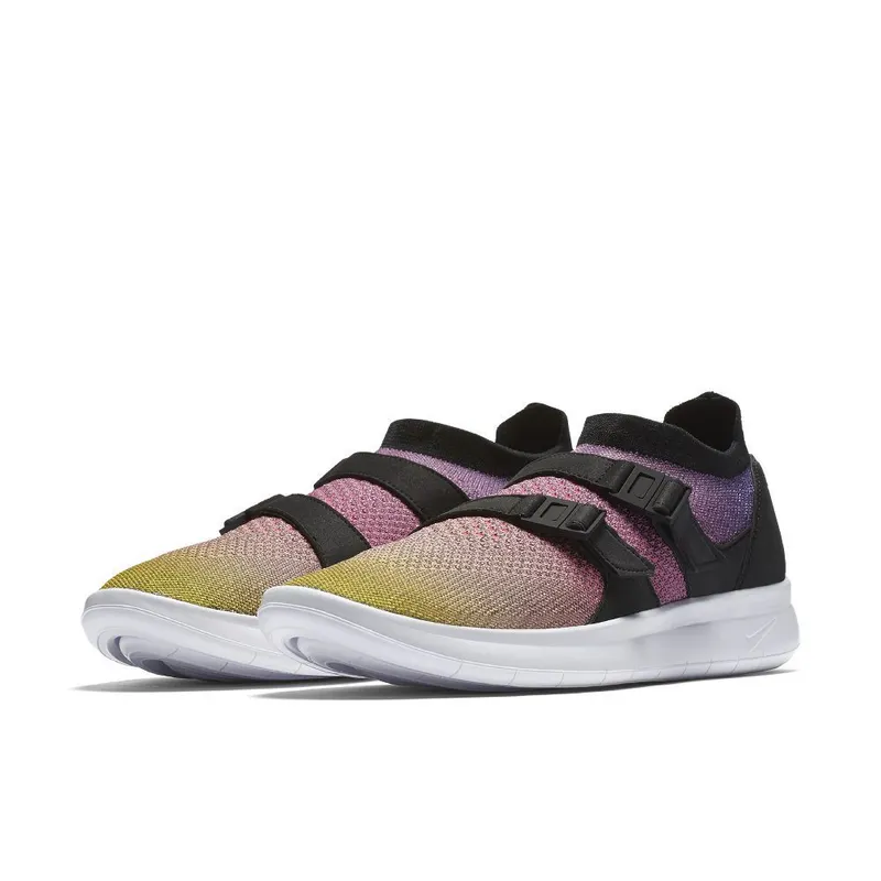 Nike  Air Sock Racer Ultra Flyknit Rainbow Yellow Strike/Racer Pink-Black-White (898021-700)