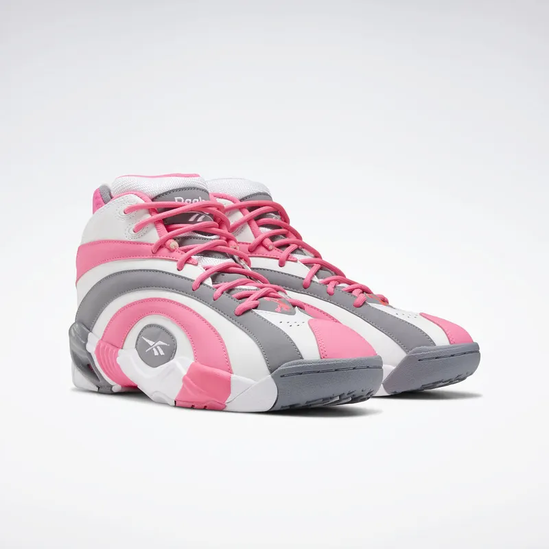 Reebok Shaqnosis Solar Pink White/Solar Pink-Skull Grey (Other Brands Reebok)