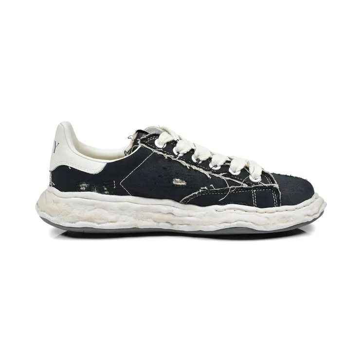 Maison Mihara Yasuhiro Charles OG Sole Ripped-canvas “Black/White” (A16FW716)