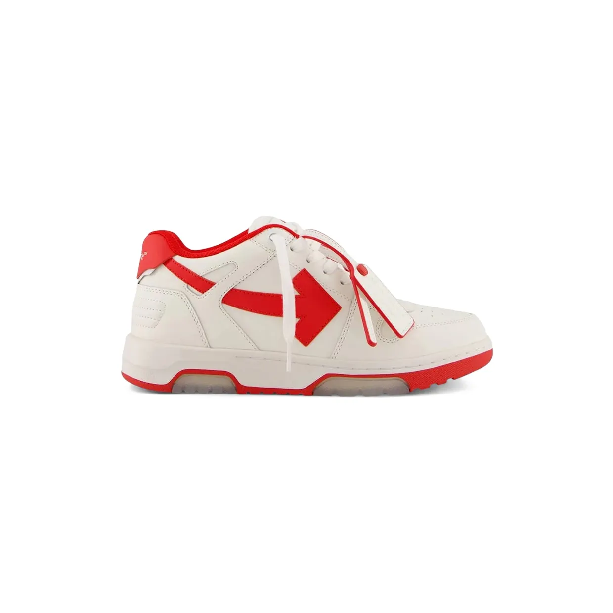 OFF-WHITE Out Of Office “OOO” Low Tops White Red (2024) (OMIA189F24LEA0020125)