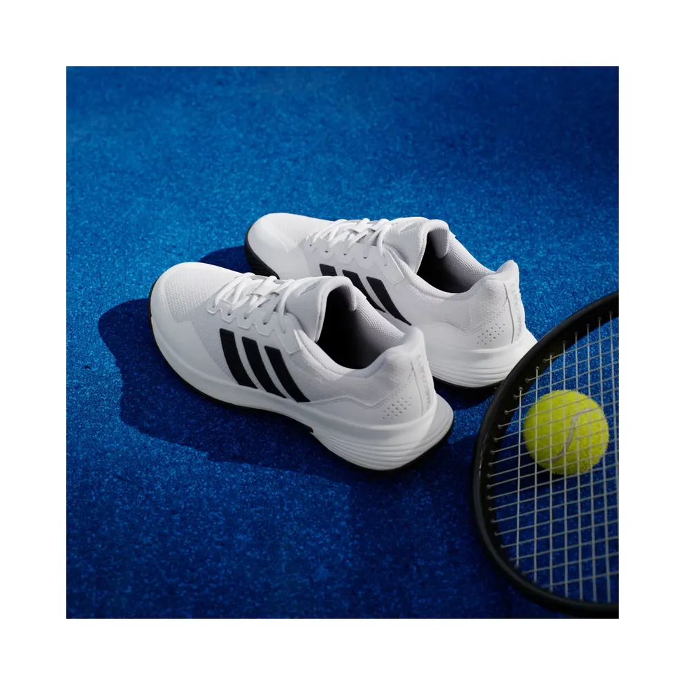adidas Gamecourt 2 White Black Silver Metallic (KI0781)