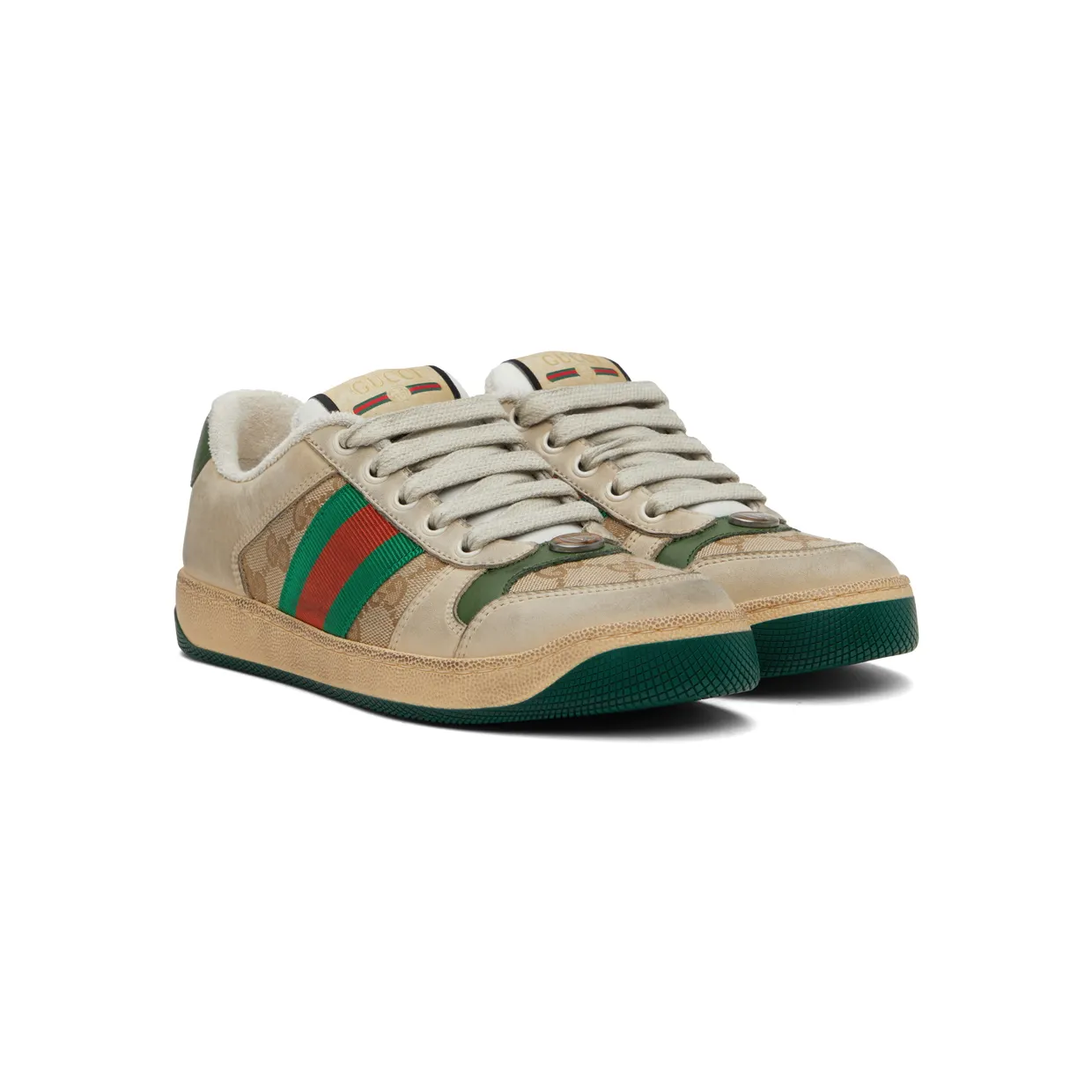 Gucci Beige Screener GG Sneakers (570443 9Y920) (4)