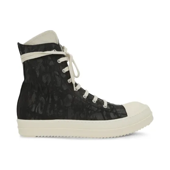 Rick Owens Drkshdw Beschichtete High-Top-Sneakers “Black” (DU02F6800BMC)