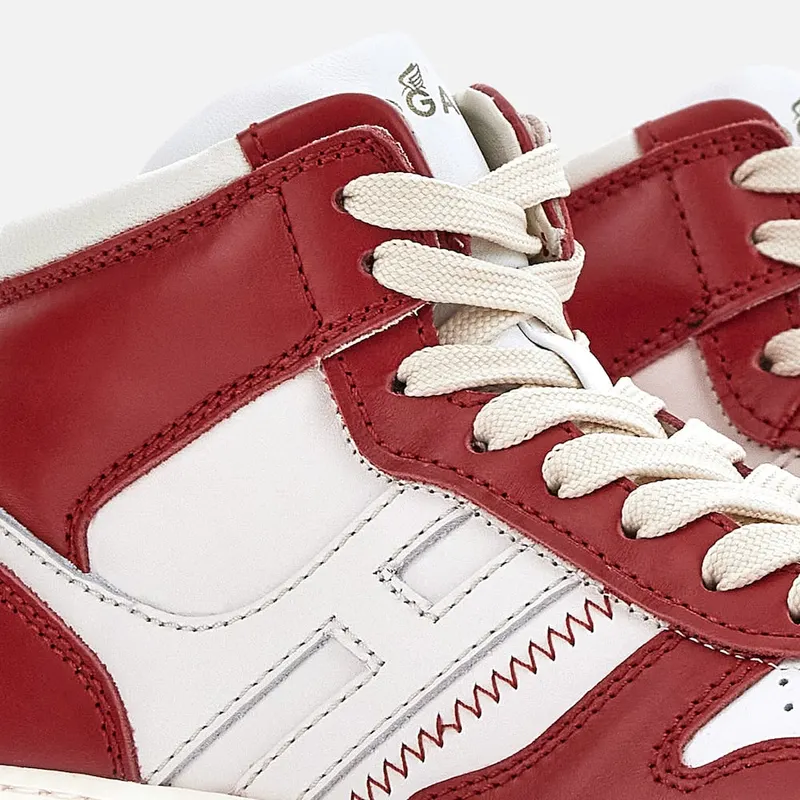 Sneakers Hogan H630 High Top White Red (HXW6300EU40R37958X) (5)