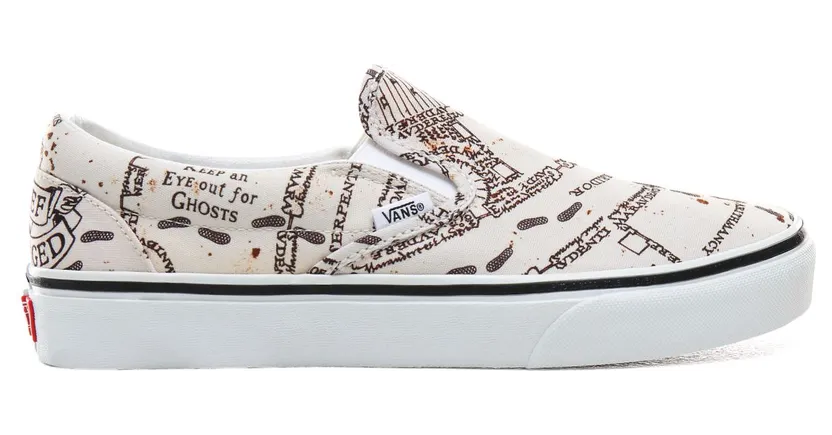 Vans Harry Potter x Classic Slip-On ‘Marauder’s Map’ Classic White/Black (VN0A4BV3V3C)