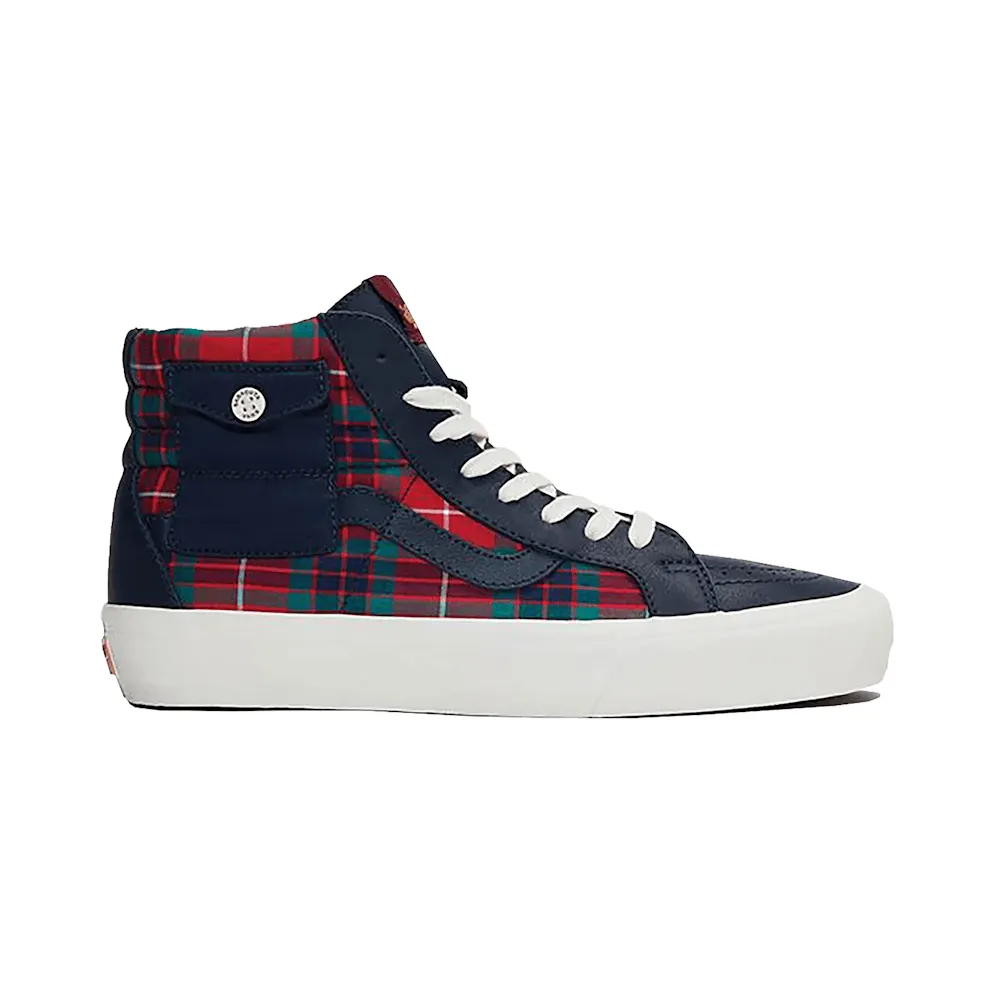 Vans Sk8-Hi Pocket LX-1 Baracuta Dress Blues/Tartan Plaid-Marshmallow (VN0A4UWX25I1)