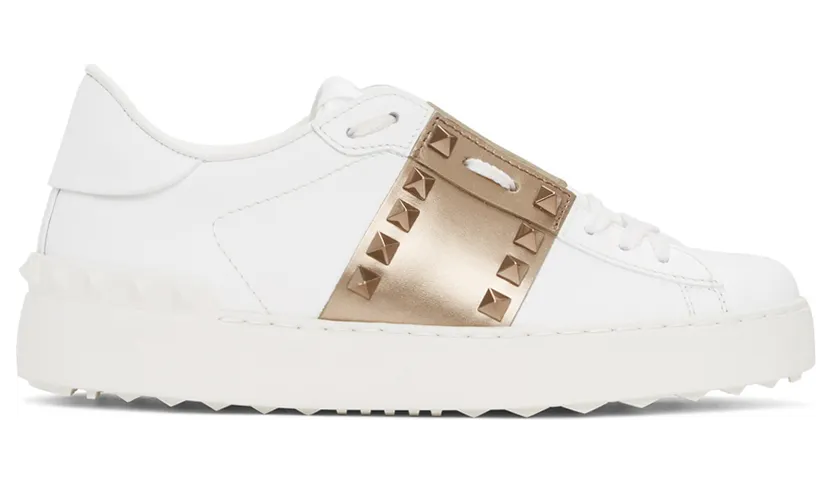 Valentino Garavani Rockstud Open “White/Bronze” (VW2S0A01HEL)