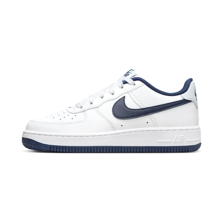 Nike Air Force 1 GS NAVY SWOOSH “White / Football Grey / Midnight Navy” (FV5948-104)