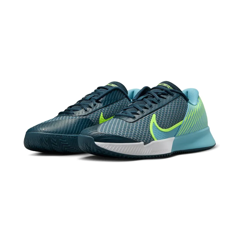 Nike Court Air Zoom Vapor Pro 2 Clay Armory Navy Volt Denim Turquoise (DV2020-400)