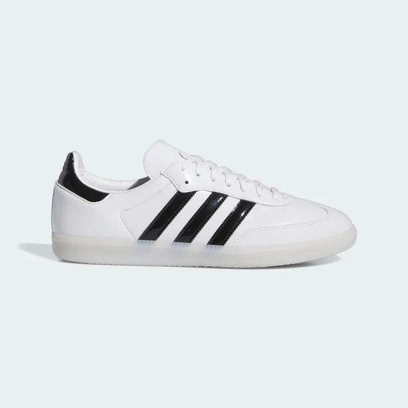 Adidas Dill Samba Patent Leather Cloud White / Core Black / Gold Metallic (IE5158)