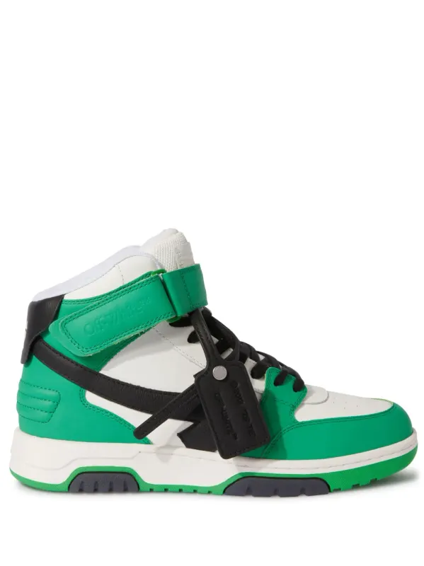 Off-White Out of Office high-top – Green (OMIA259S23LEA0015510)