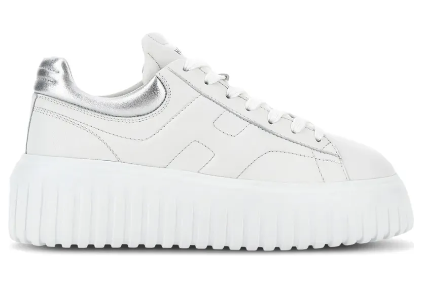 Hogan H-Stripes leren sneakers met plateauzool – Wit (HXW6450FC60KU0)