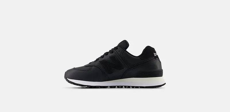 New Balance 574 Black Leather White (WL574FT2)
