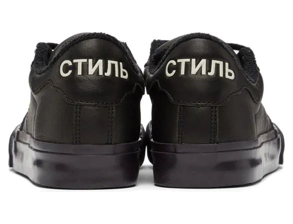 Heron Preston Black Vulcanized Low Sneakers (HMIA017R21LEA0011001) (4)