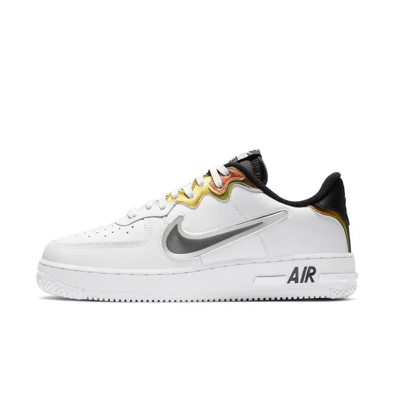 Nike Air Force 1 React LV8 White Glow White/Black/Multi-Color (CN9838-100)