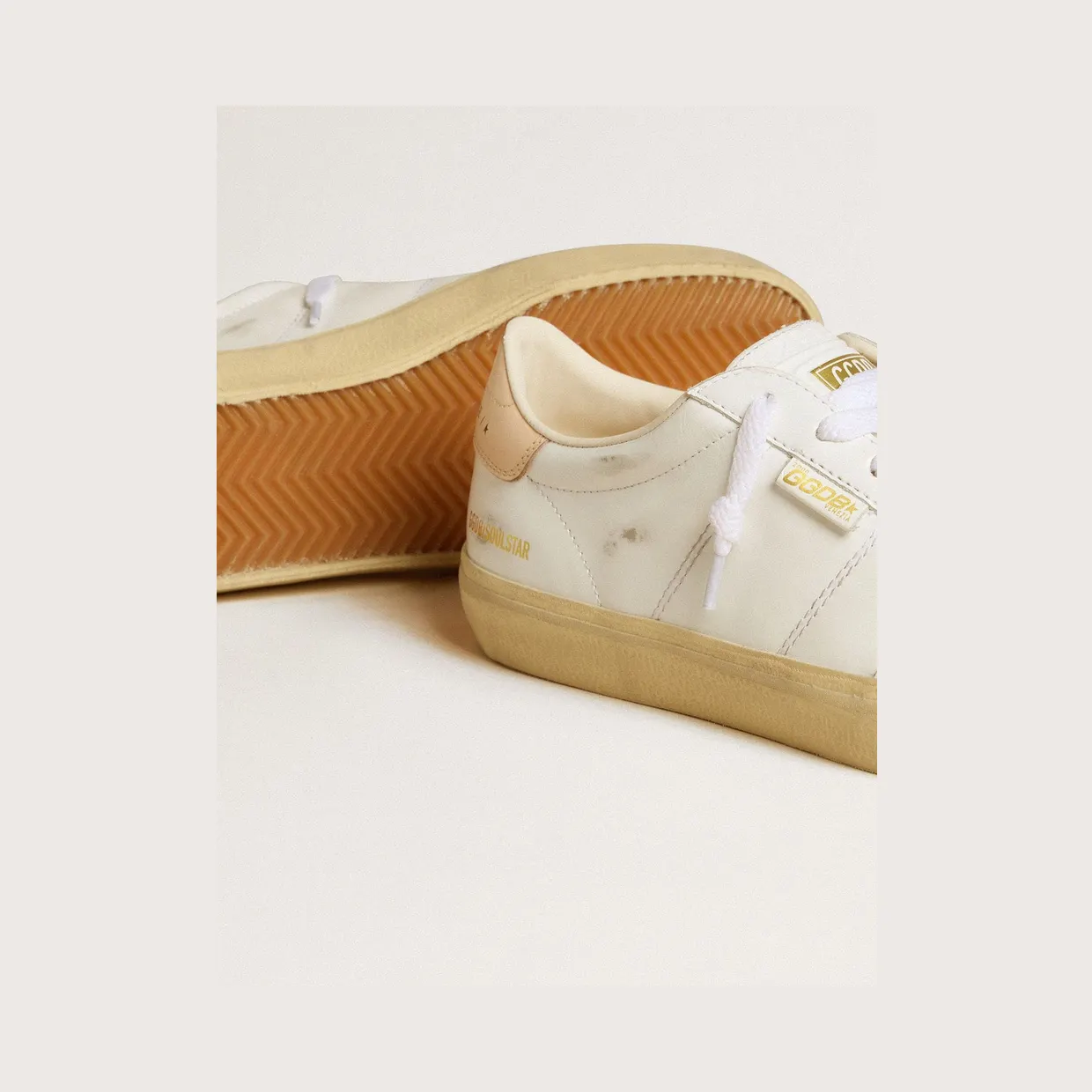 Golden Goose Soul Star In White Leather With Pink Leather Heel Tab (GWF00464.F006931.10310) (3)