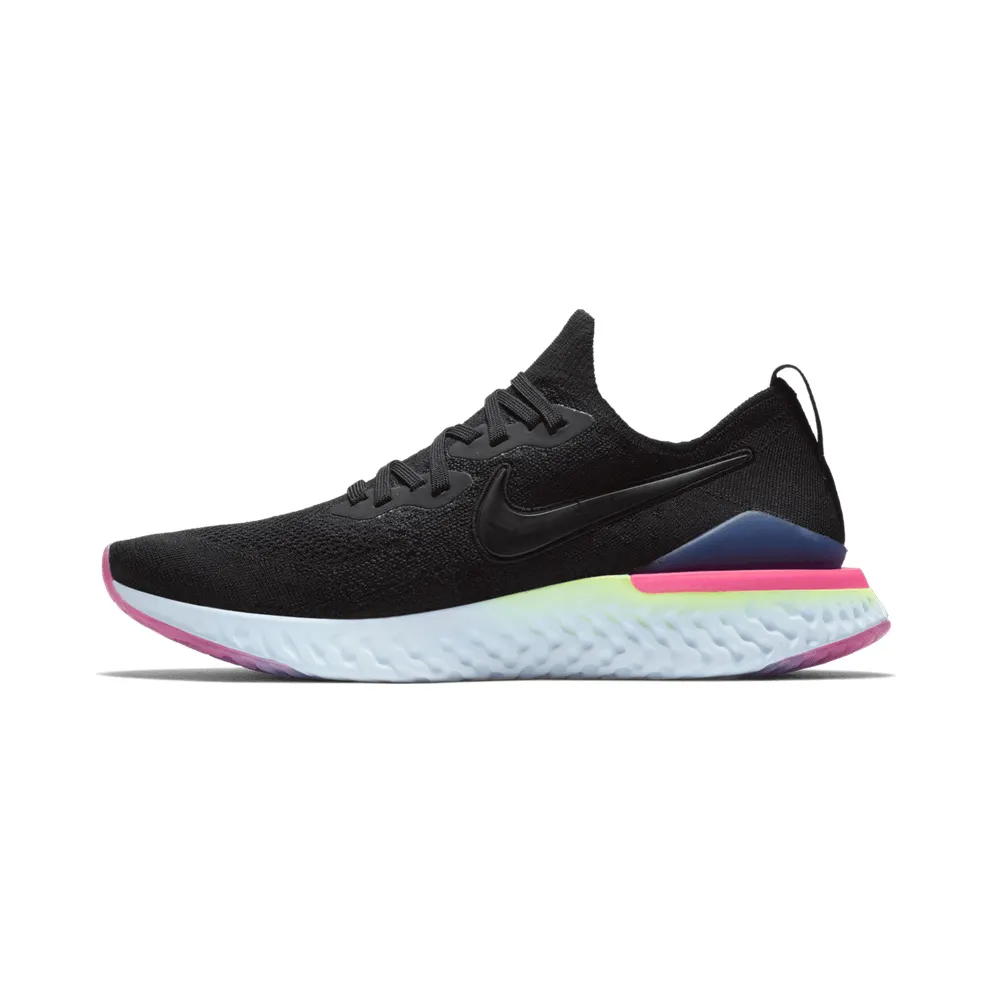 Nike Epic React Flyknit 2 Black Sapphire Hyper Pink Black/Black-Sapphire-Lime Blast-Hyper Pink-Blue Tint (BQ8928-003)