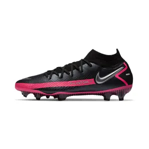 Nike Phantom GT Elite DF FG “Black / Pink Blast / Metallic Silver” (CW6589-006)