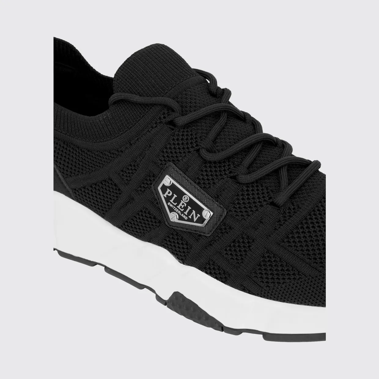 Philipp plein Low-Top Technical Mesh Sneakers with Elasticized Ankle Black (UAFSUSC1076PTE003N02) (3)