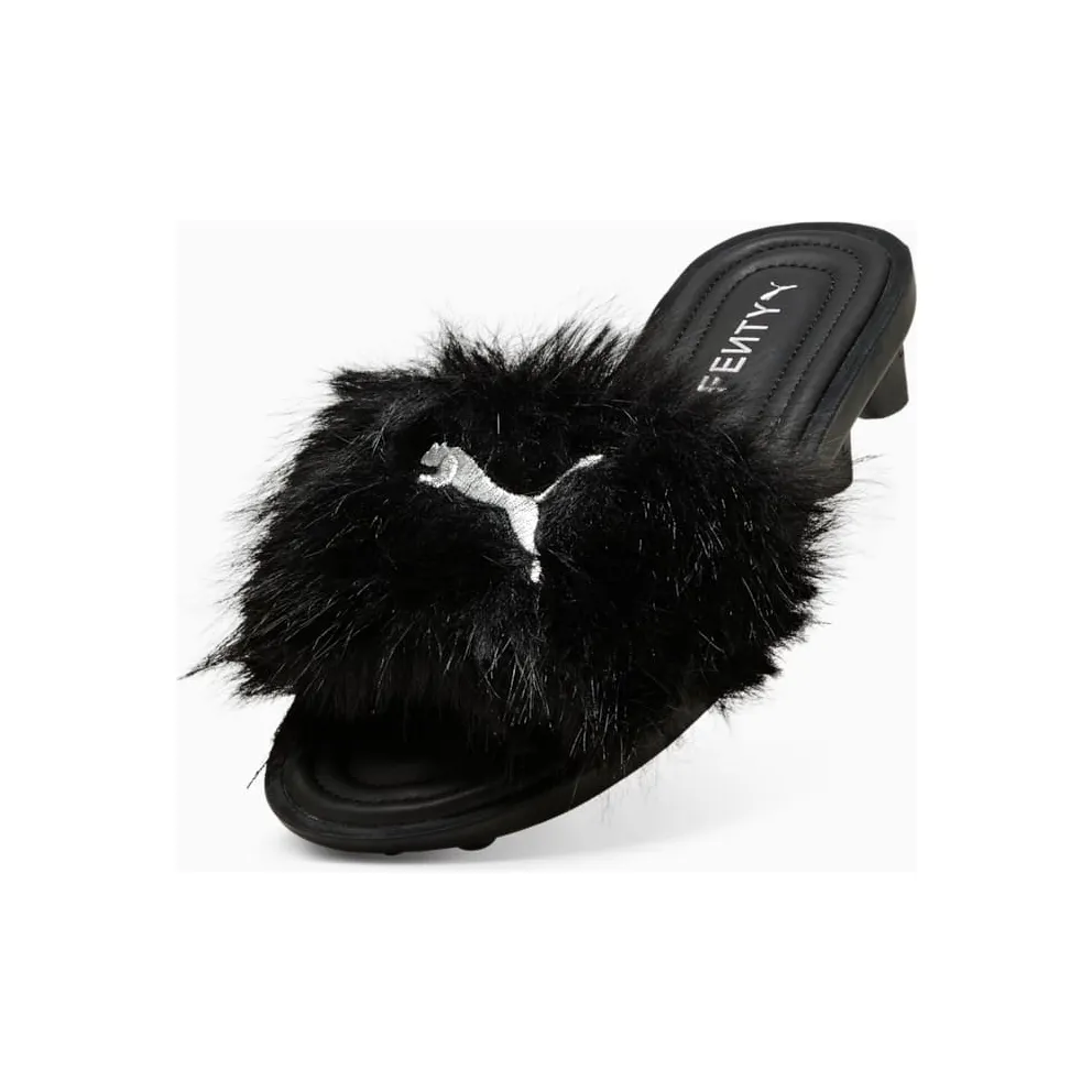 Puma Cat Cleat Sandals Fenty Chic Fur Black (404768-02)