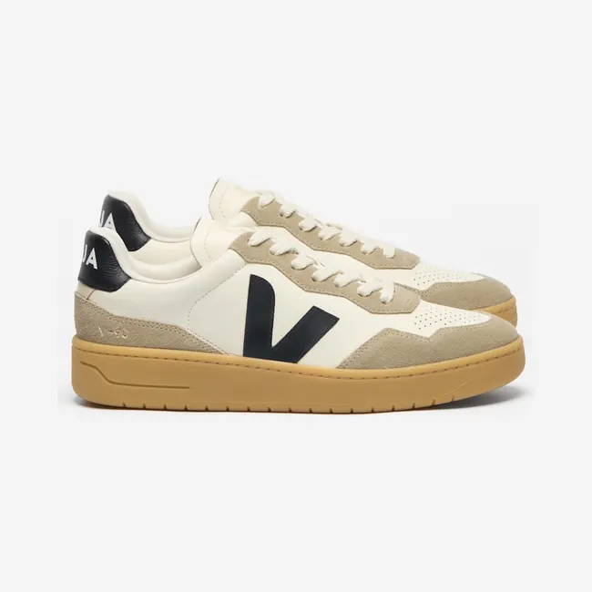 Veja V-90 “Pure / Black / Taupe” (VD2022366B)