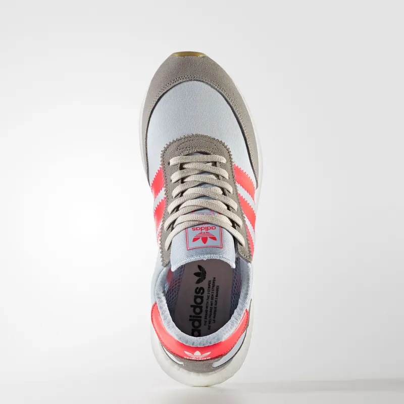 adidas Iniki Runner Grey Turbo Gum Chalk Solid Grey/Turbo Red/Gum (BB2098)