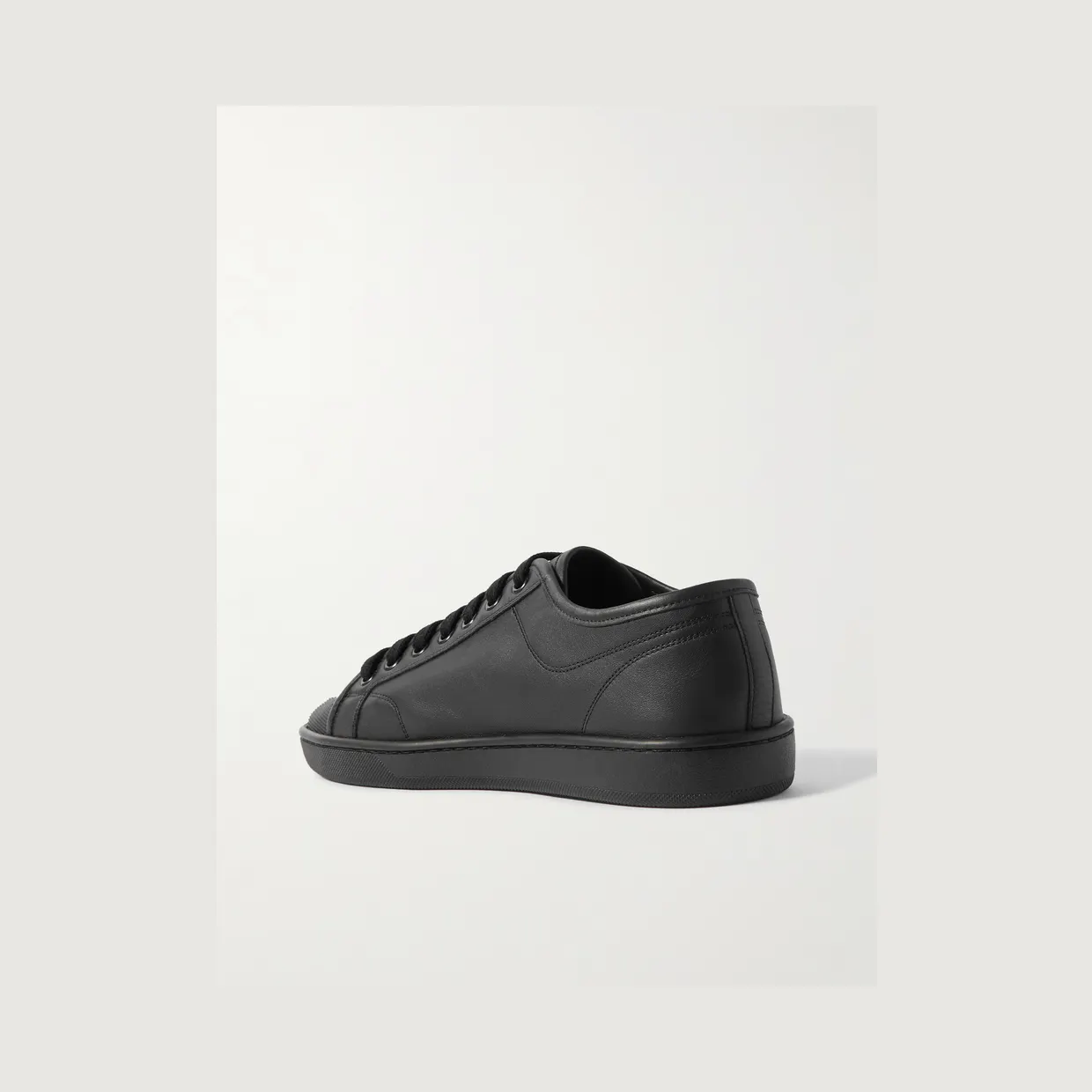 Saint Laurent Gym Low Logo-Print Leather Sneakers Black (82008700N00) (4)