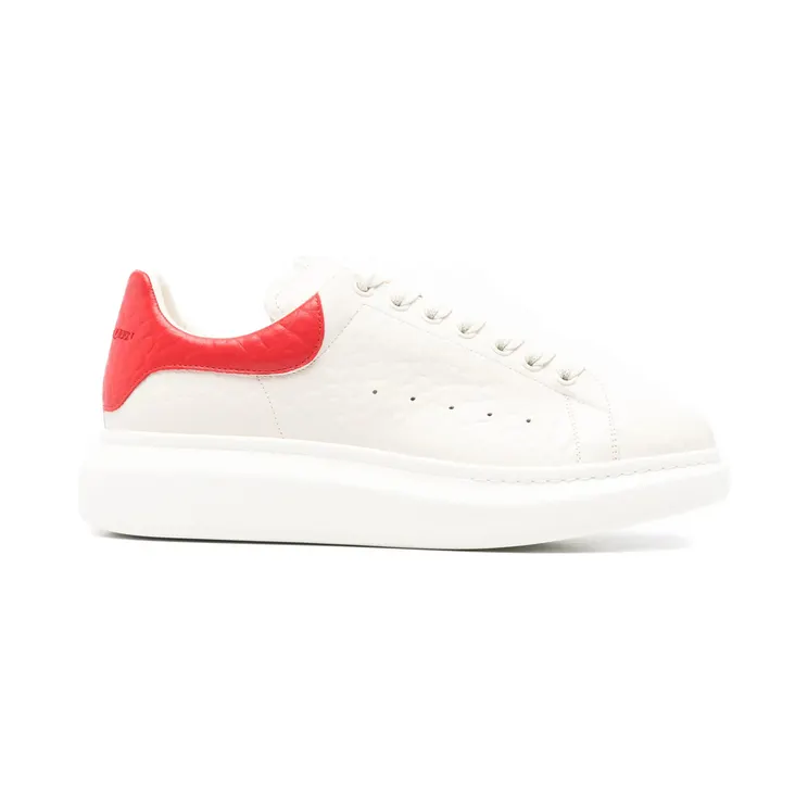 Alexander Mcqueen Embossed Heel “Neutrals/Red” (807881 WHAEG 9095)