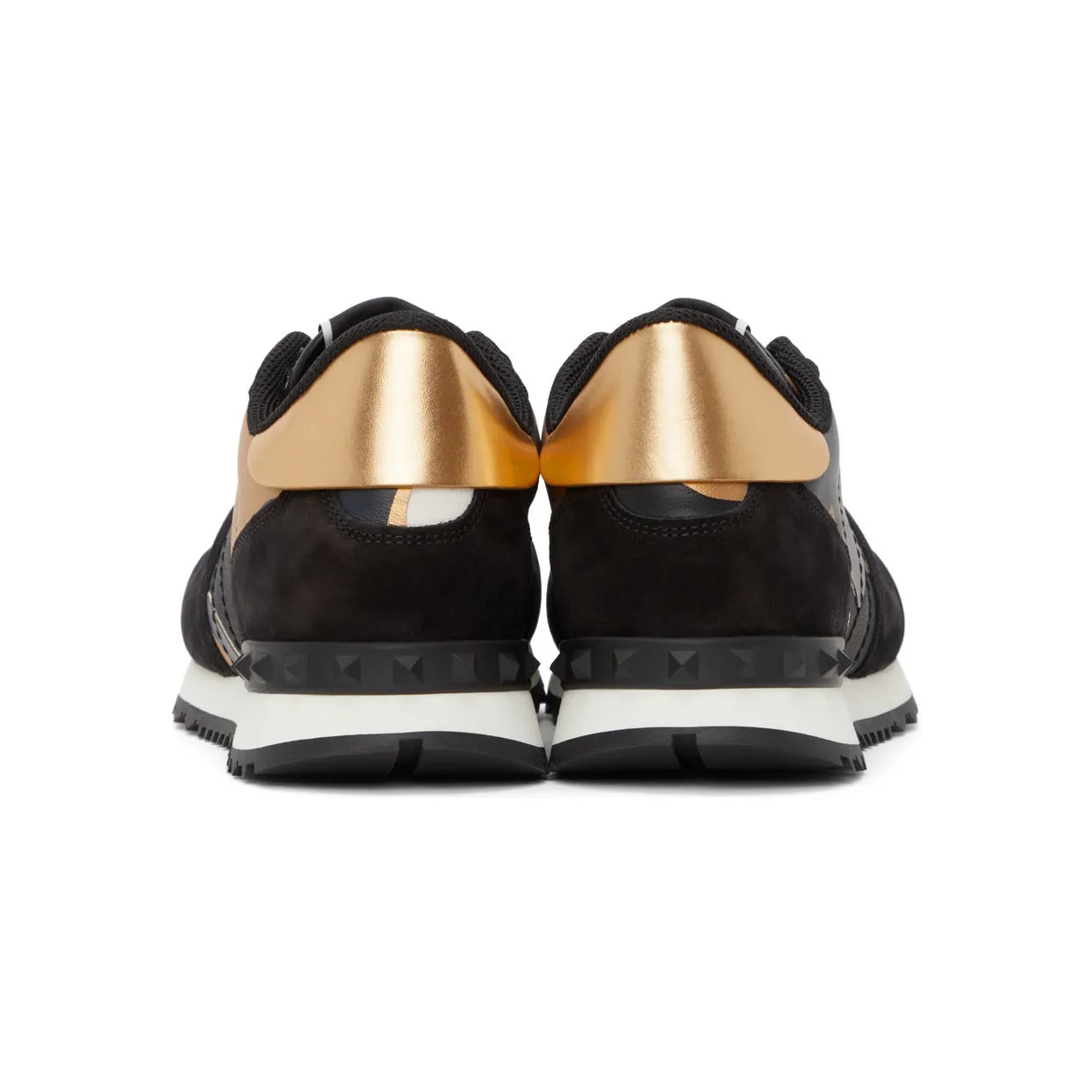 Valentino Garavani Black & Gold Camouflage Rockrunner Sneakers (WY0S0723GYE) (4)
