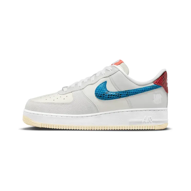 Nike x Undefeated Air Force 1 Low SP 5 On It Dunk Vs AF1 (2021) – “White / Neutral Grey-blue-red” (DM8461-001)