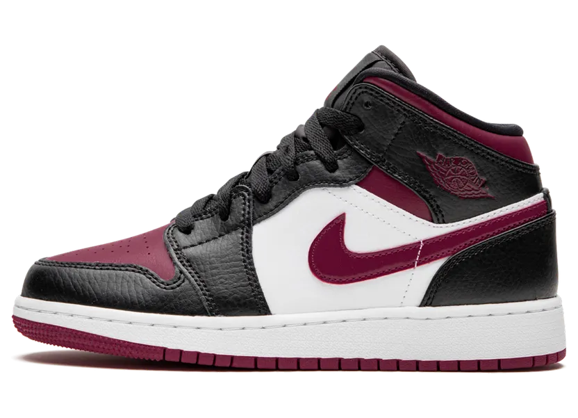 Air Jordan 1 Mid Black Noble Red (554724-066)