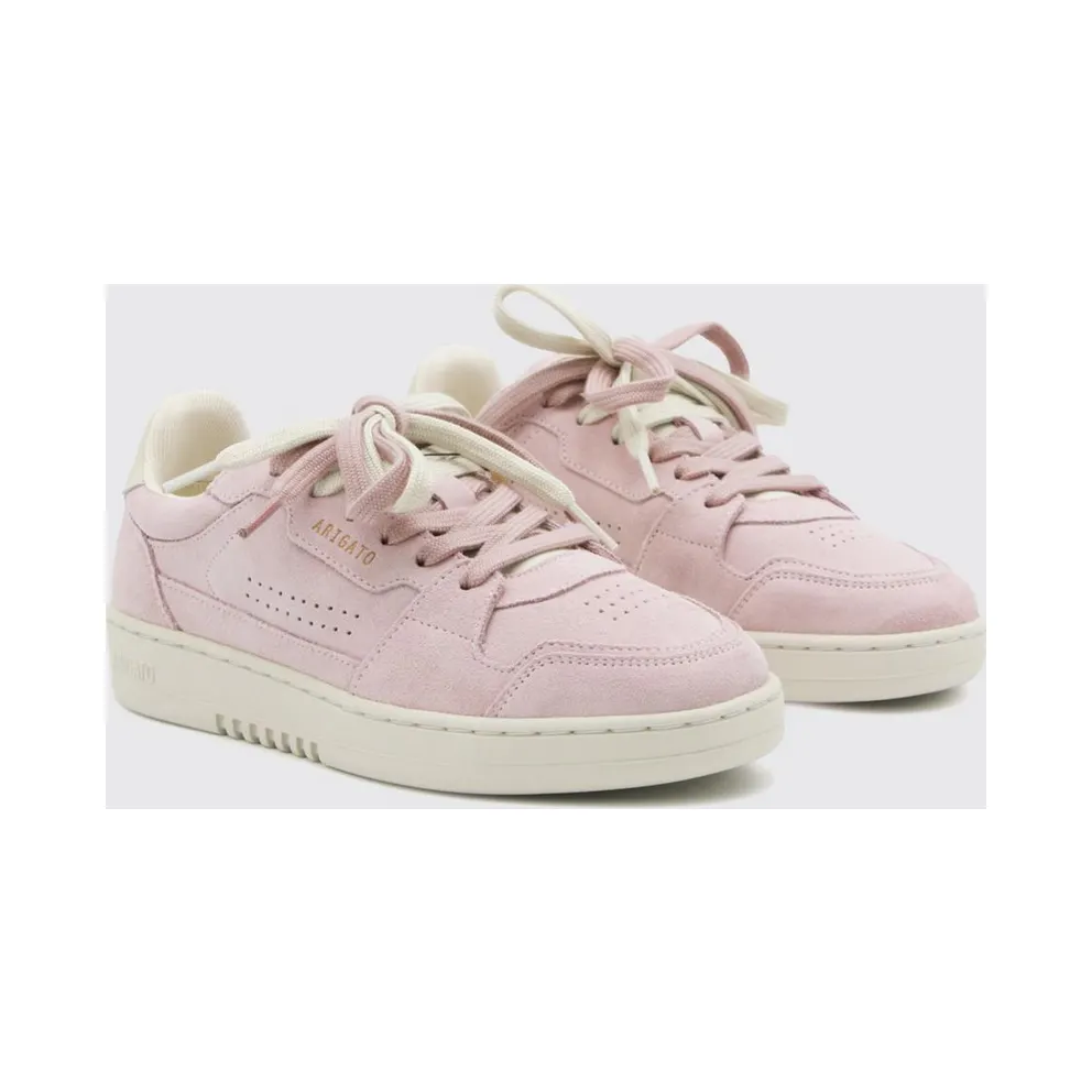 Axel Arigato Dice Lo Low Top Suede Leather Sneakers with Perforated Toe Pink (F4220002)