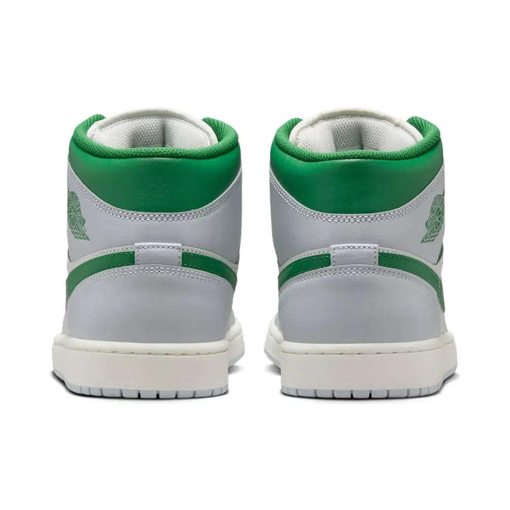 Jordan 1 Mid “White Pure Platinum Pine Green” (DQ8426-142)