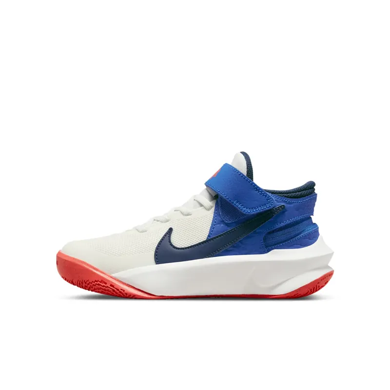 Nike Team Hustle D 10 FlyEase Older Kids’ Easy On/Off Basketball White (DD7303-103)