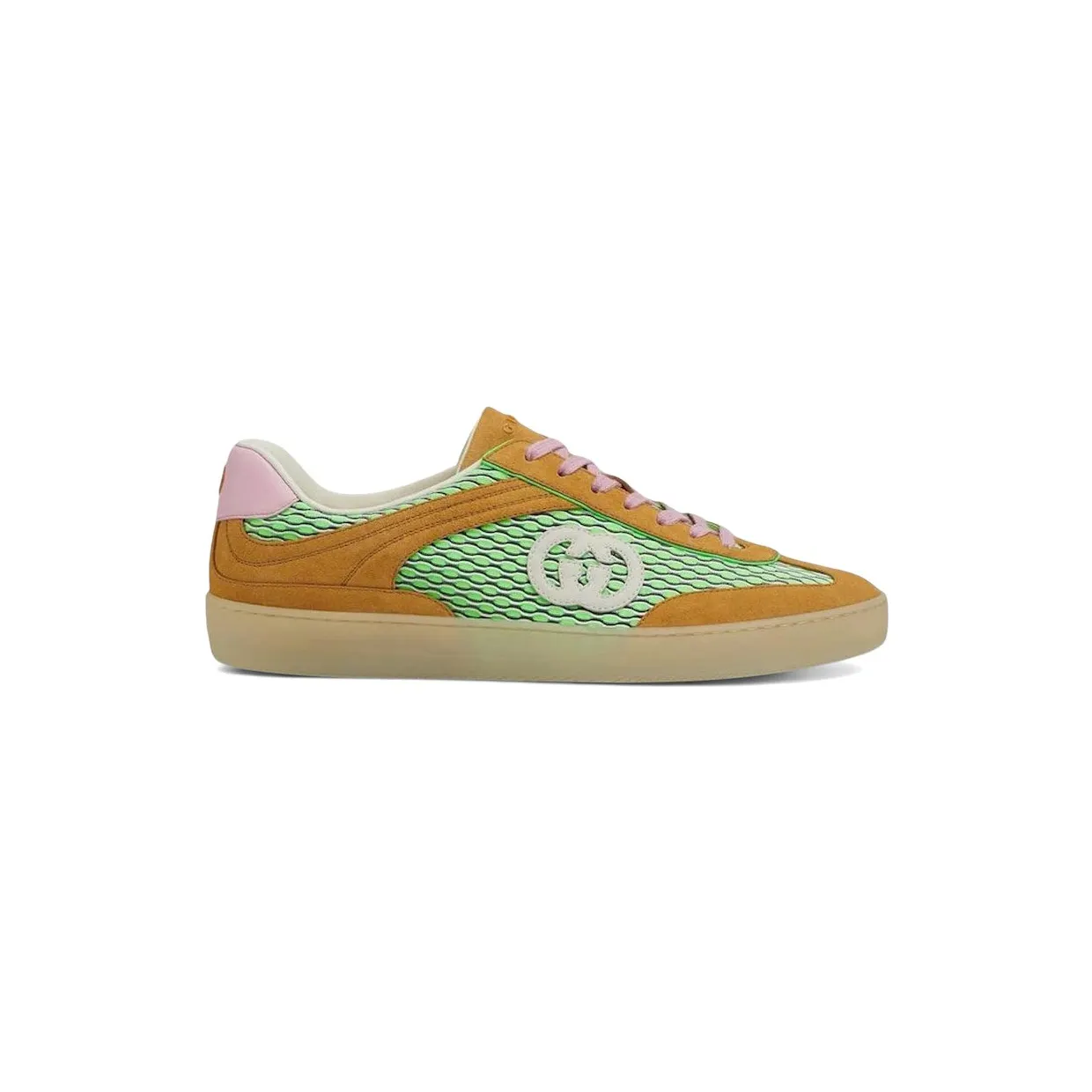 Gucci G75 Low Sneakers Green Brown Pink (832463 AAEZA 2241)