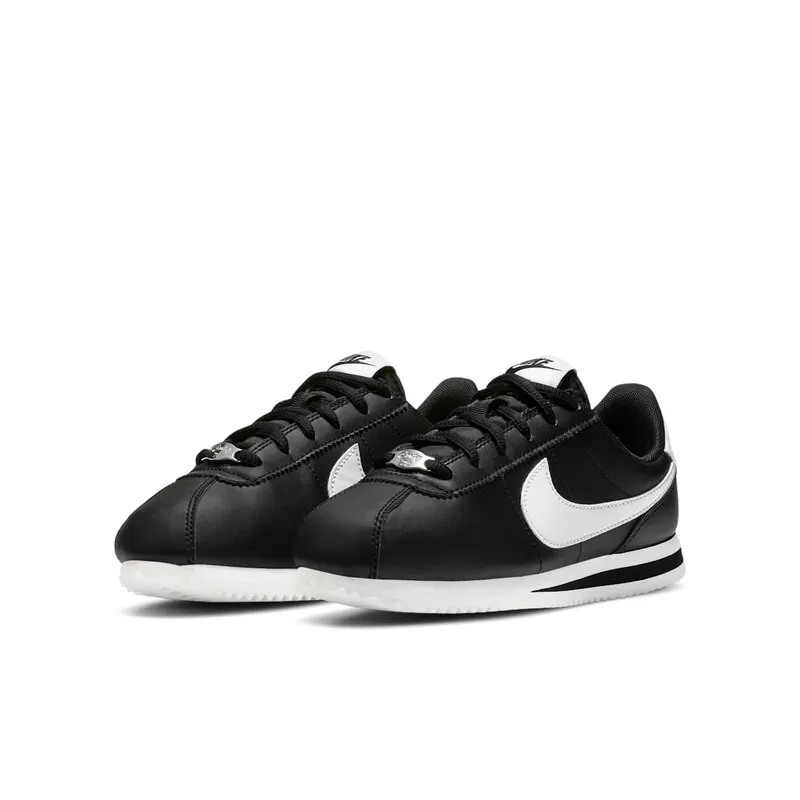 Nike Cortez Basic Leather Black White (GS) Black/White (904764-001)