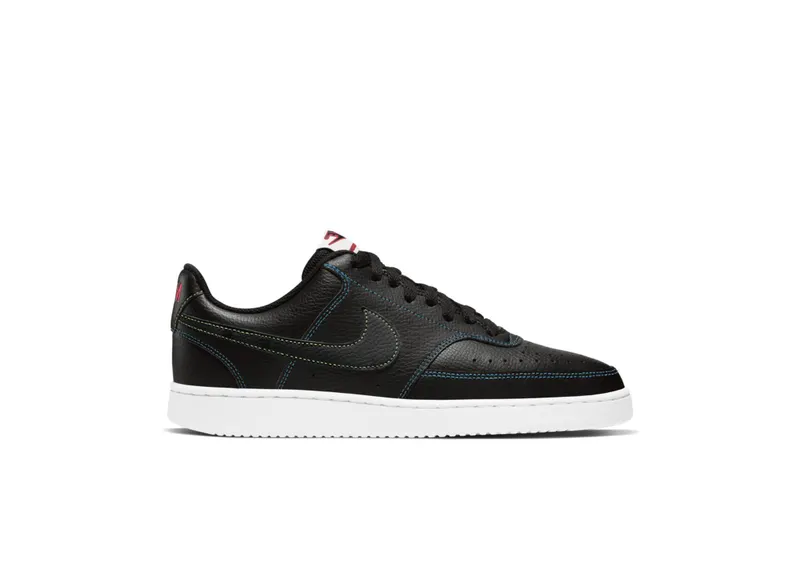 Nike Court Vision Low Black Multicolor Black/Flash Crimson/Green Strike (CD5463-006)
