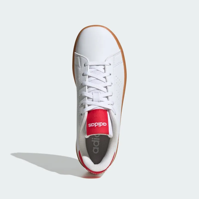 Adidas Advantage Base 2.0 Cloud White / Pure Ruby / Gum (JH9869)