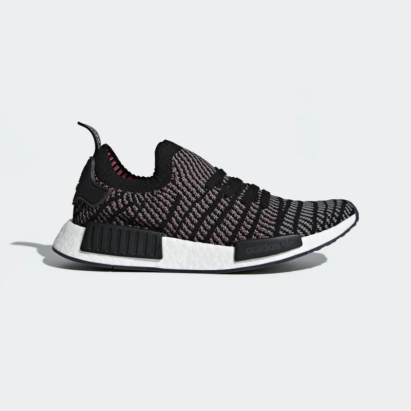 adidas NMD R1 STLT Black Grey Solar Pink Core Black/Grey Four/Solar Pink (CQ2386)