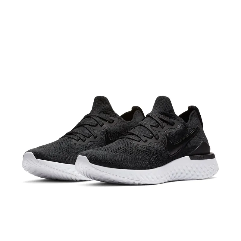 Nike Epic React Flyknit 2 Black White (W) Black/Black-Gunsmoke (BQ8927-002)
