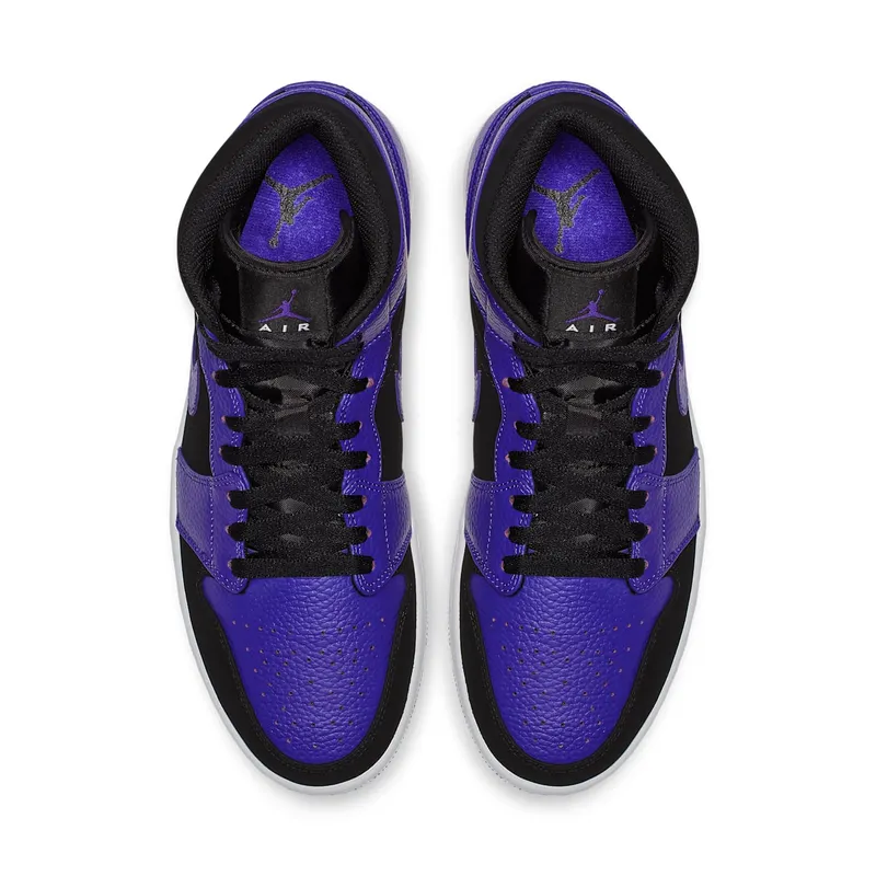Jordan 1 Mid Black Dark Concord Black/Dark Concord-White (554724-051)