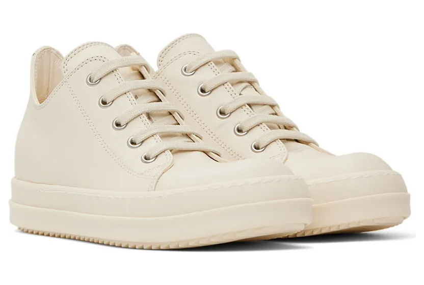 Rick Owens Kids Gray Low Sneakers (BG02B5899 LMU 02B BG) (4)