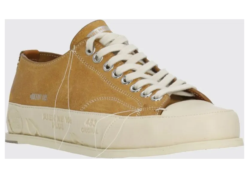 Premiata Vince Calf Leather Low-Top Sneakers with Rubber Toe Ocher (VINCE015OCRA)
