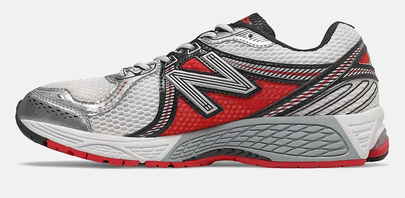 New Balance 860v2 White Silver Red (ML860XA)