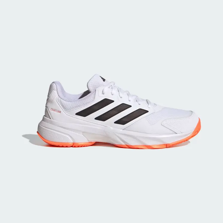 adidas Courtjam Control 3 Tennis “Cloud White / Core Black / Lucid Orange” (KJ3699)