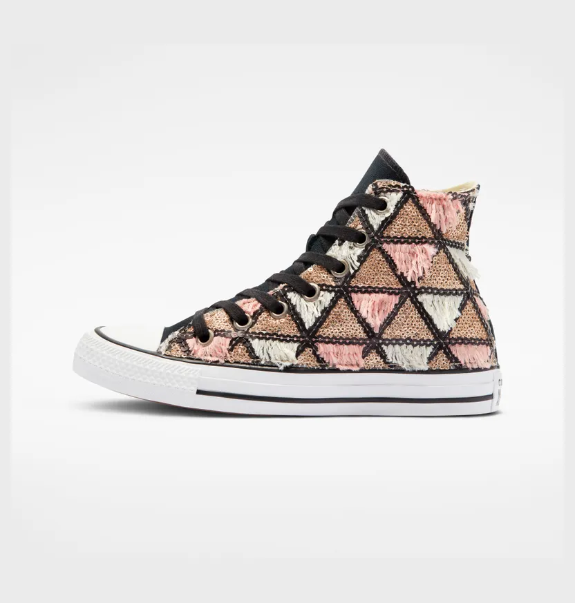 Converse Chuck Taylor All Star Triangle Fringe Randen Van Gouden Sequins