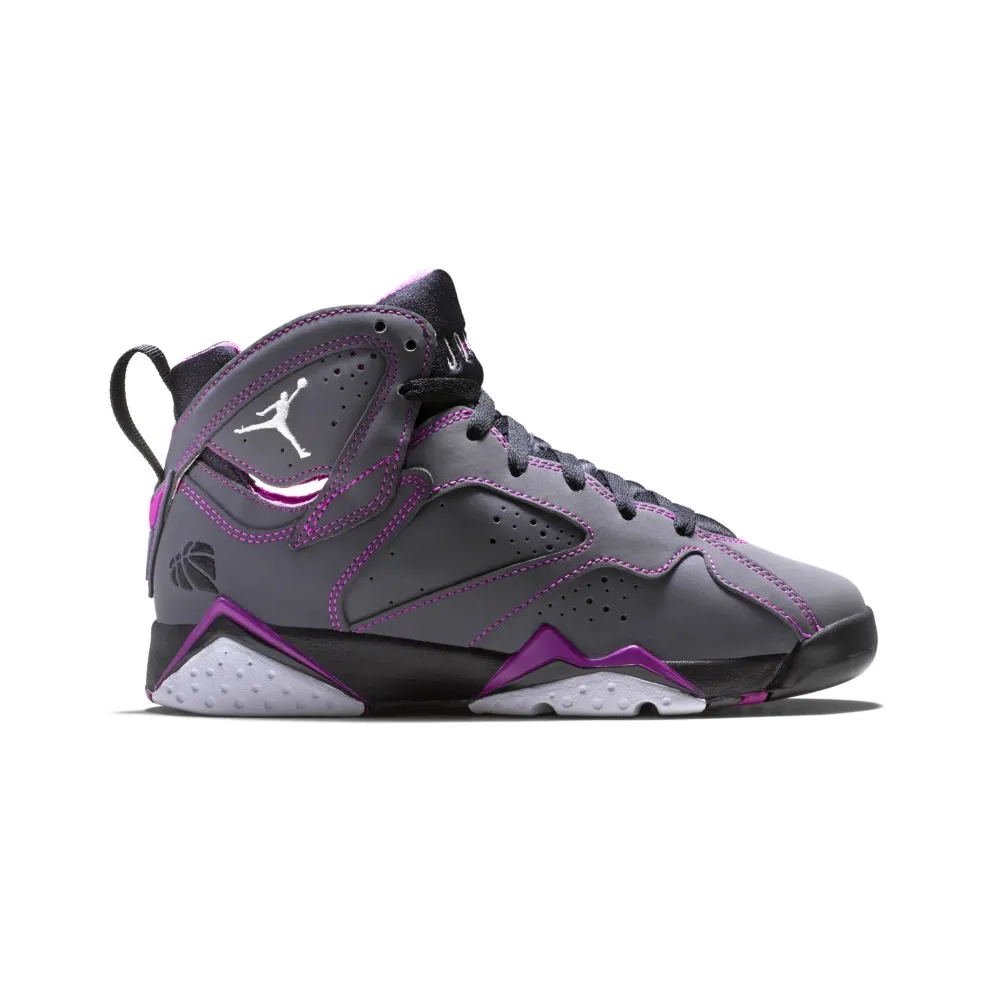 Jordan 7 Retro Valentine’s Day 2015 (GS) Dark Grey/White-Black-Fuchsia Flash (705417-016)