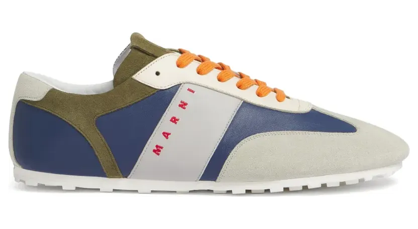 Marni Sneakers met suède afwerking en vlakken – Beige (SNZU019100P9097)